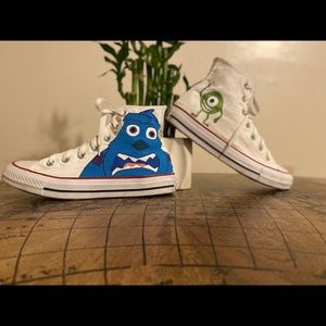 White converse high top. Monsters Inc customized